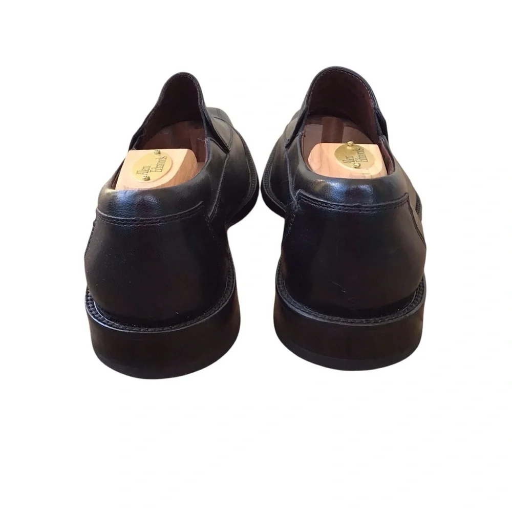 Johnston & Murphy Black Sheepskin Leather Loafers